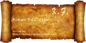 Kokas Füzike névjegykártya
